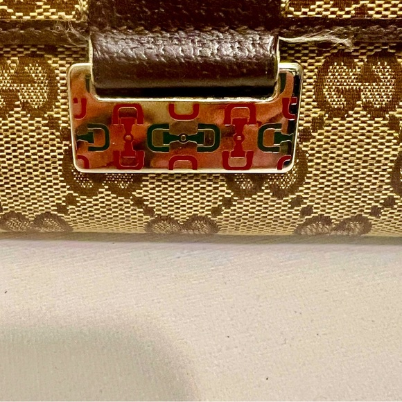 ✨GUCCI✨✅AUTHENTIC Monogram GG “Sherry” long wallet with BOX - Picture 4 of 12
